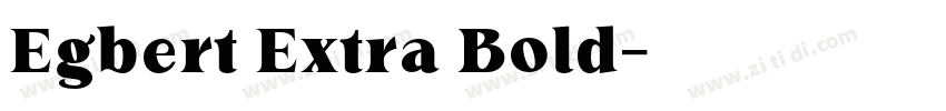 Egbert Extra Bold字体转换